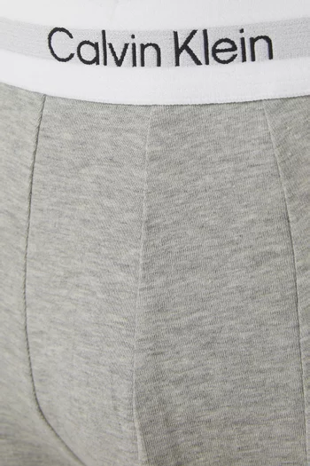 طقم بوكسر بشعار الماركة قطن مطاطي، 3 قطع