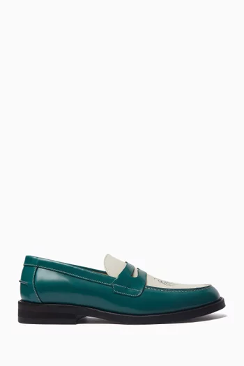 Wilde Palm Tree Penny Loafers in Leather