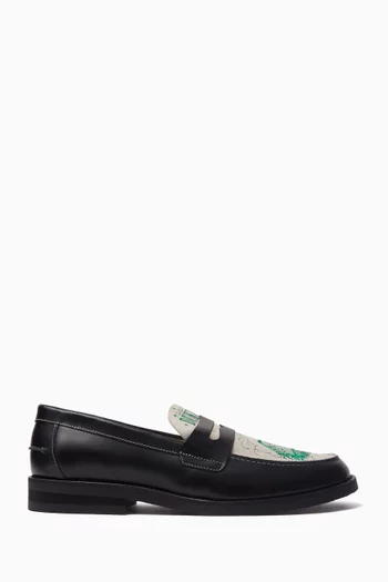 Wilde Duke Hotel Penny Loafers in Leather