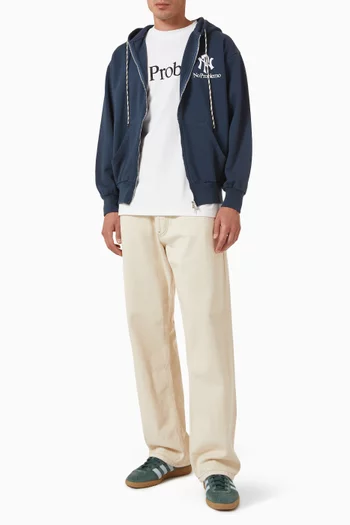 NYP Zip Hoodie in Cotton-fleece