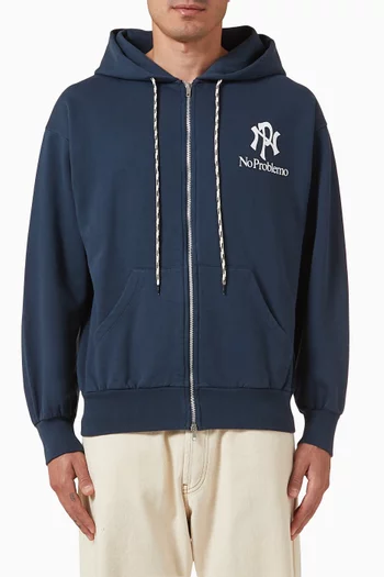 NYP Zip Hoodie in Cotton-fleece