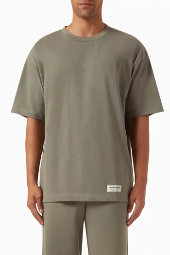 Back-print Oversized T-shirt in Organic Cotton-blend