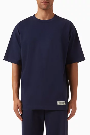 Back-print Oversized T-shirt in Organic Cotton-blend