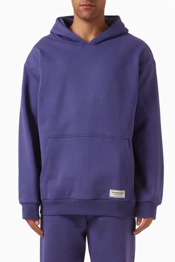 Back-print Oversized Hoodie in Organic Cotton-blend