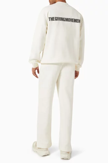 Back-print Oversized Sweatshirt in Organic Cotton-blend