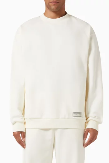 Back-print Oversized Sweatshirt in Organic Cotton-blend