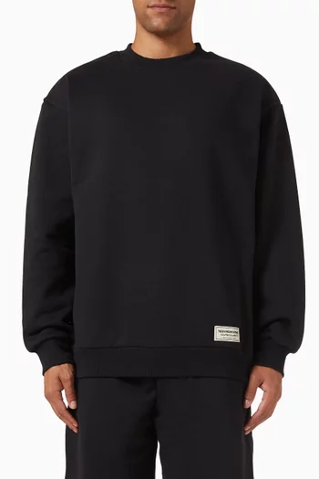 Back-print Oversized Sweatshirt in Organic Cotton-blend