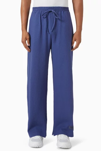 Wide-leg Pants in Seersucker Jersey