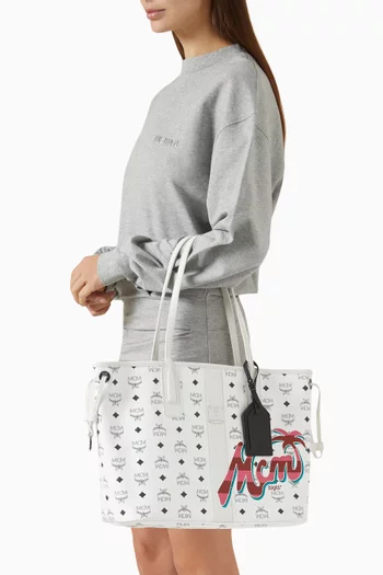 Medium Liz VI Shopper Tote Bag in Visetos Canvas