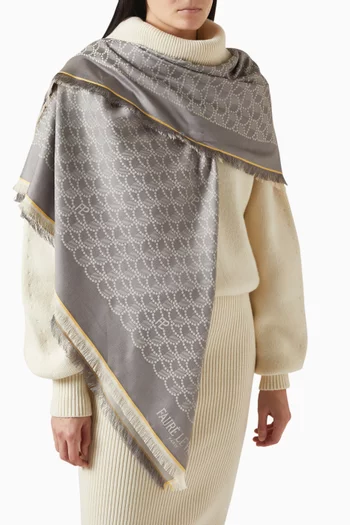 Armure Shawl in Silk-cotton