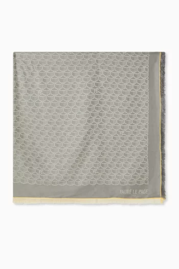 Armure Shawl in Silk-cotton
