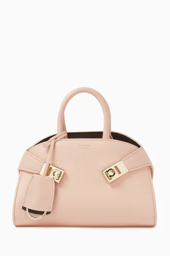 Small Hug Top Handle Bag in leather
