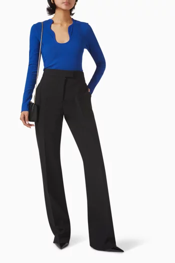 Long-sleeved Top in Rib-knit