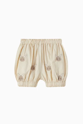 Carson Bunny-embroidered Bloomers in Organic Cotton