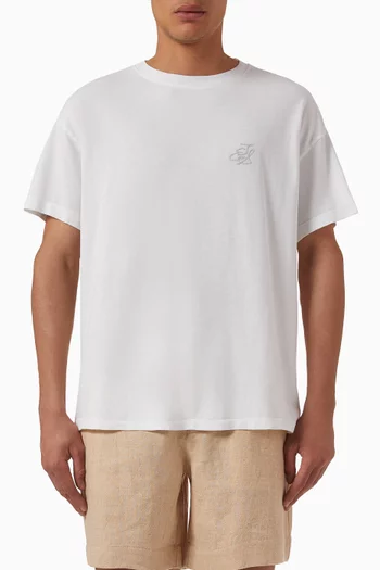 TES Logo T-shirt in Cotton Piqué