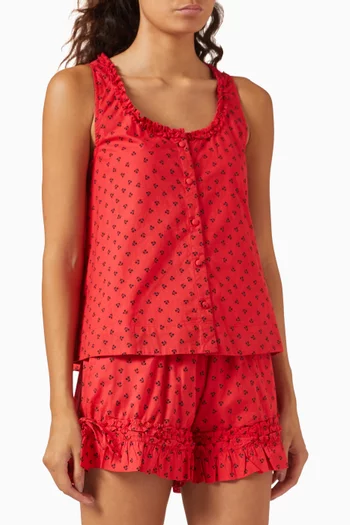 Mafalda Ruffled Top in Organic-cotton