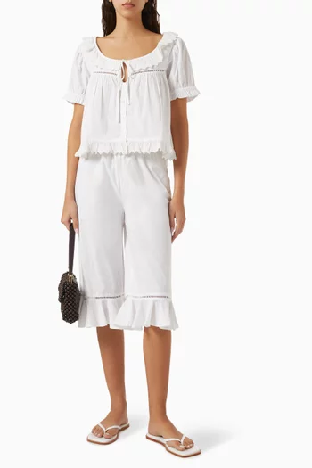 Harling Broderie Blouse in Cotton