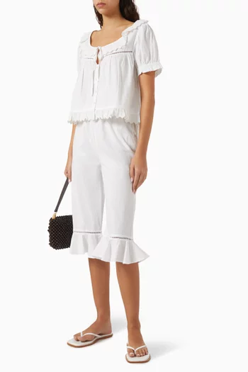 Harling Long Bloomer Pants in Cotton