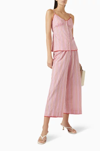 Cosima Striped Pants in Organic-cotton
