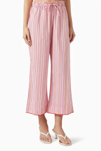 Cosima Striped Pants in Organic-cotton