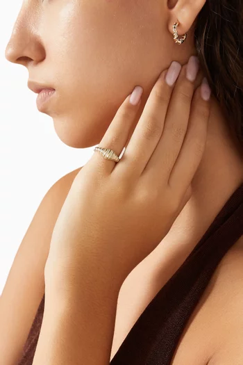 Nano Berlingot Diamond Ring in 9kt Yellow Gold