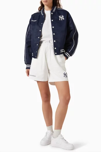 Yankees Curve Varsity Jacket in Nylon