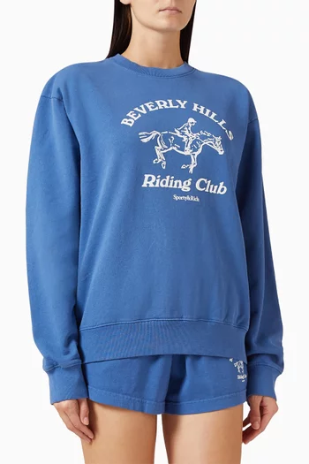 سويت شيرت بطبعة بشعار BH Club Riding‏ قطن