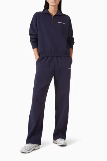 سويت شيرت مطرز بعبارة Play Tennis‏ وسحّاب قصير صوف قطني