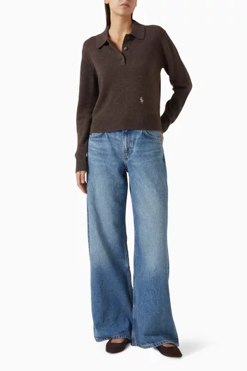 تي شيرت بولو مطرز بشعار SRC‏ كشمير