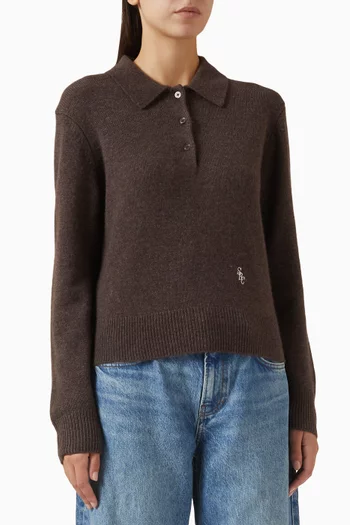 تي شيرت بولو مطرز بشعار SRC‏ كشمير