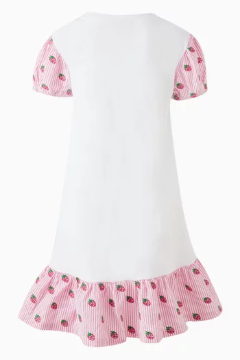 Strawberry-print T-shirt Dress in Cotton-jersey