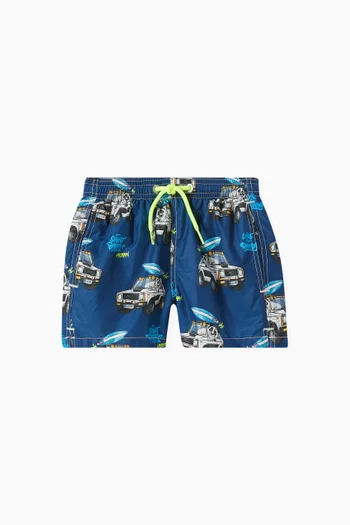 Graphic-print Swim Shorts