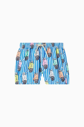 Graphic-print Swim Shorts