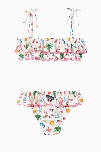 Melie Smocked Two-piece Bikini