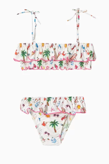 Melie Smocked Two-piece Bikini