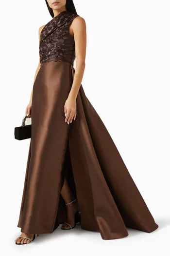 Bead-embellished Bodice Gown