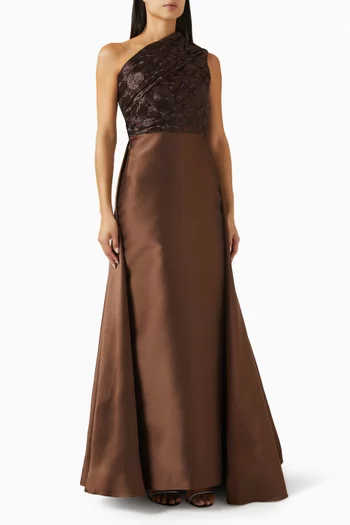 Bead-embellished Bodice Gown