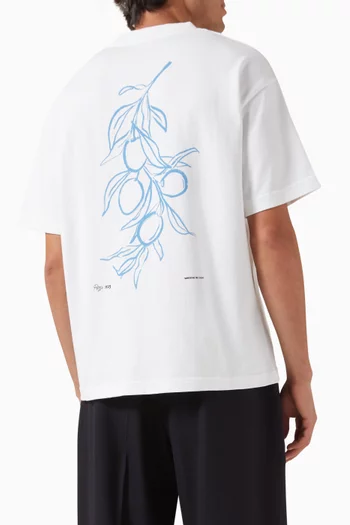 Olive Branch Oversized T-shirt in Organic-cotton