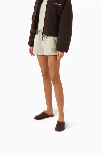 Atik Shearling Slippers in Suede Leather