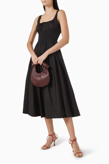 فستان كويلا متوسط الطول قطن