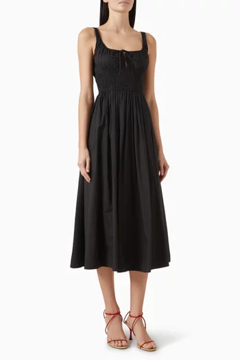 فستان كويلا متوسط الطول قطن