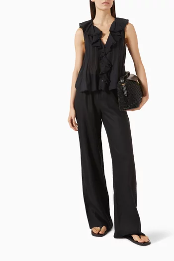 Lavon Wide-leg Pants in Linen