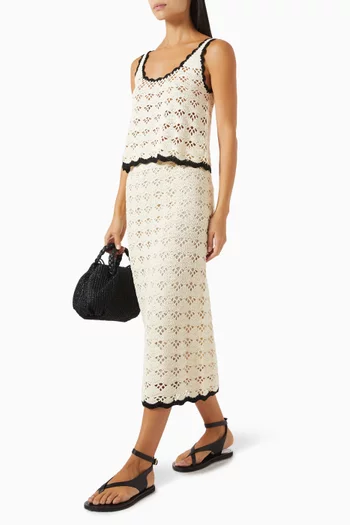 Rhiannon Crochet Tank Top in Cotton