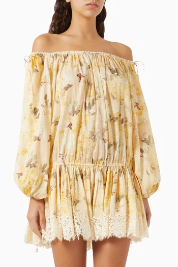 Cascadian Tiered Mini Dress in Cotton