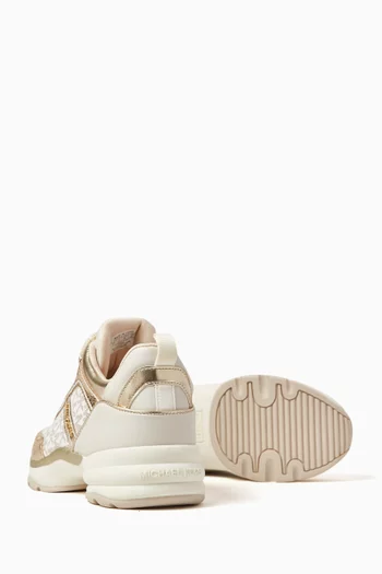 Olympia Monogram Sneakers in Faux Leather