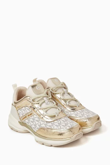 Olympia Monogram Sneakers in Faux Leather
