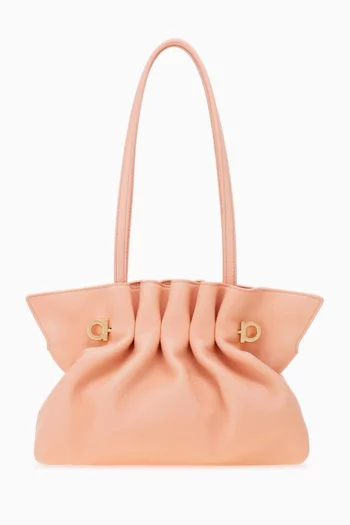 Small Gancini Soft Bag in Leather