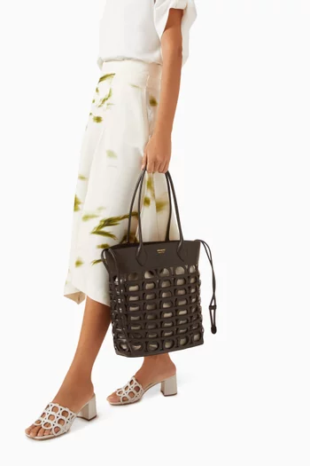 Gancini-cut Tote Bag in Leather