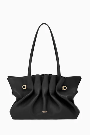 Gancini Soft Bag in Leather