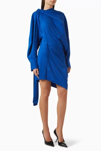 Asymmetric Mini Dress in Lyocell